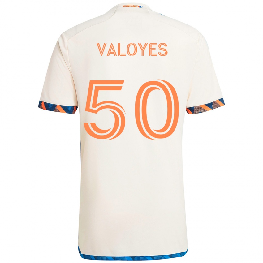 גברים Yeiner Valoyes #50 כחול כהה כתום הרחק ג'רזי 2025/26 חולצה קצרה