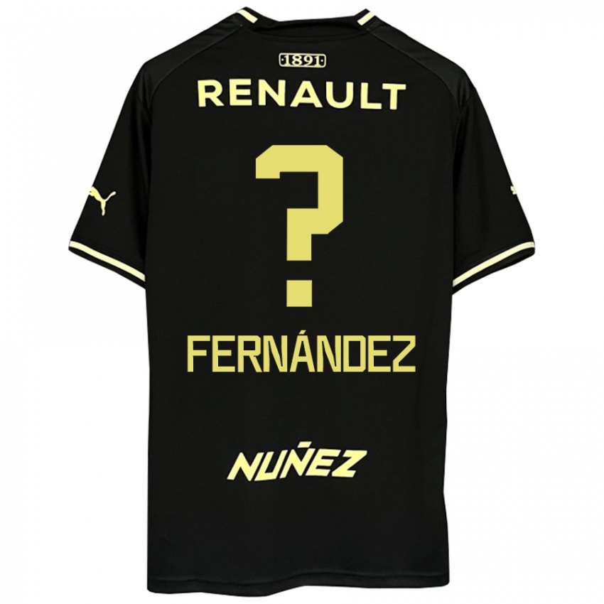 גברים Faustino Fernández #0 שחור צהוב הרחק ג'רזי 2025/26 חולצה קצרה