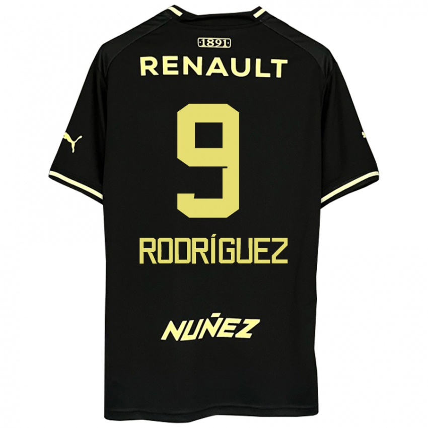 גברים Agustín Rodríguez #9 צהוב שחור הרחק ג'רזי 2025/26 חולצה קצרה