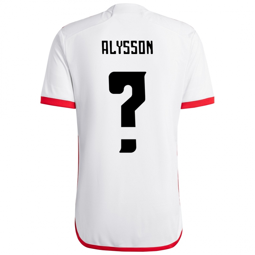 גברים Alysson #0 אדום שחור הרחק ג'רזי 2025/26 חולצה קצרה