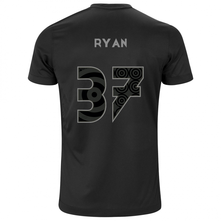גברים Ryan #37 לבן שחור הרחק ג'רזי 2025/26 חולצה קצרה