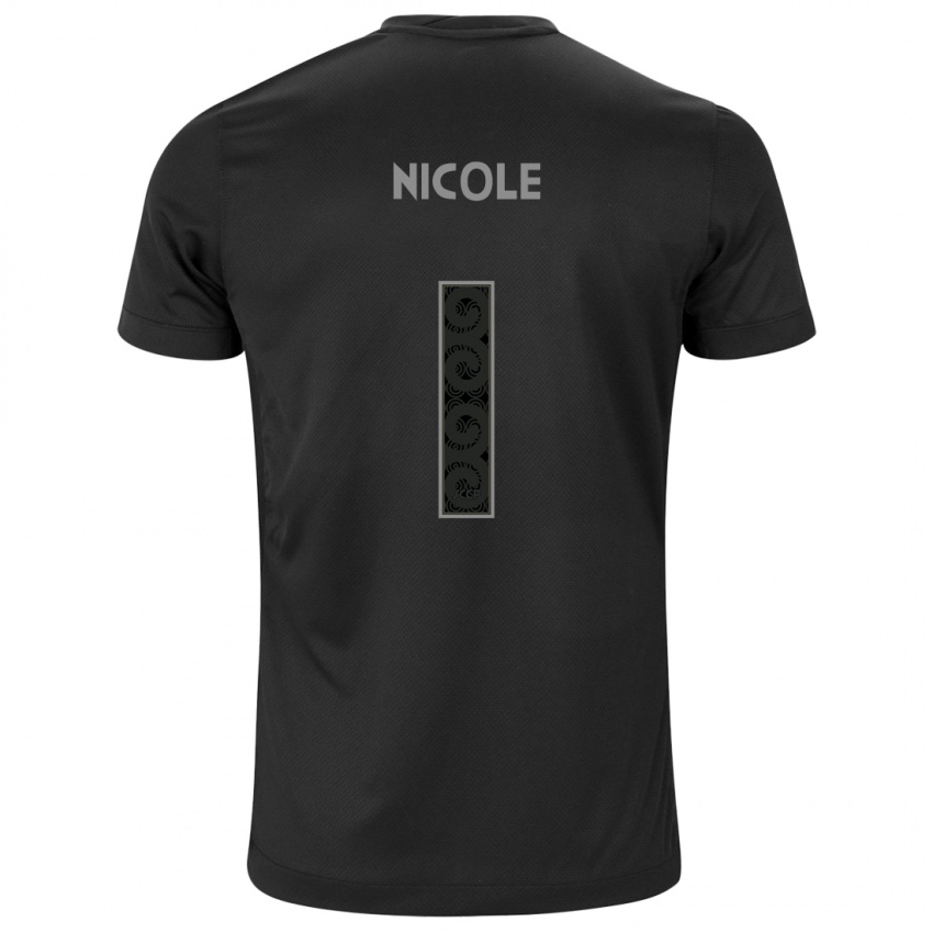 גברים Nicole #1 לבן שחור הרחק ג'רזי 2025/26 חולצה קצרה