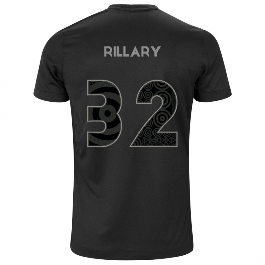 גברים Rillary #32 שחור לבן הרחק ג'רזי 2025/26 חולצה קצרה
