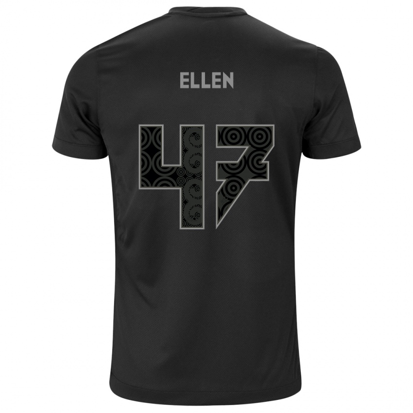 גברים Ellen #47 לבן שחור הרחק ג'רזי 2025/26 חולצה קצרה