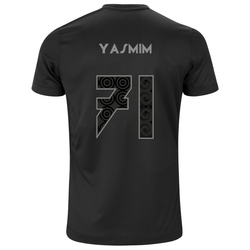 גברים Yasmim Assis Ribeiro #71 שחור לבן הרחק ג'רזי 2025/26 חולצה קצרה