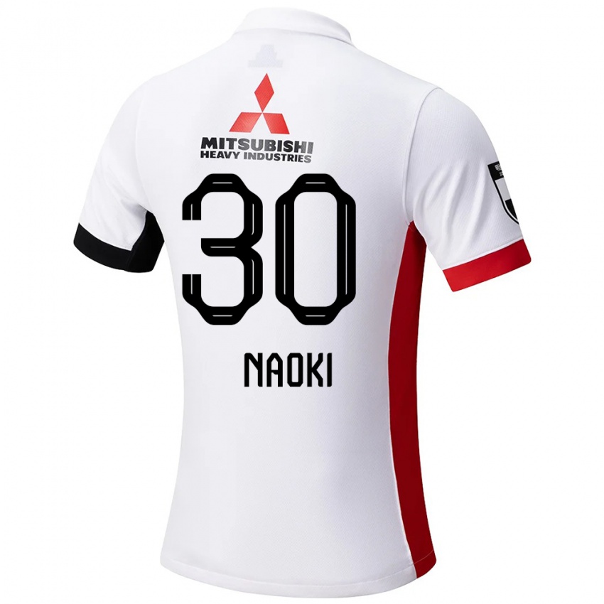 גברים Naoki Maeda #30 לבן שחור הרחק ג'רזי 2025/26 חולצה קצרה