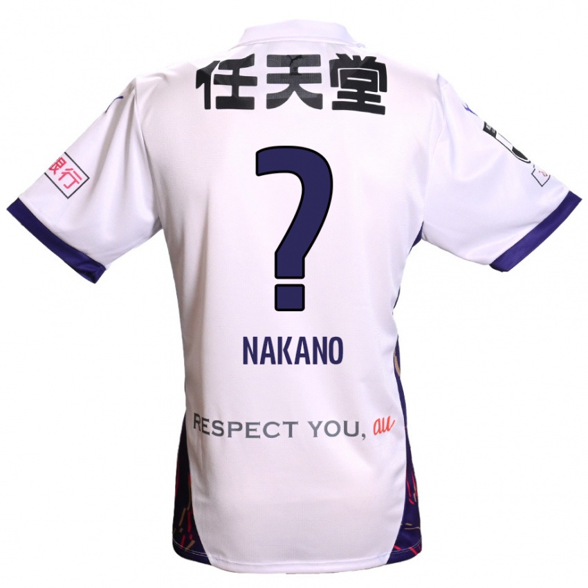 גברים Kotaro Nakano #0 לבן סגול שחור הרחק ג'רזי 2025/26 חולצה קצרה