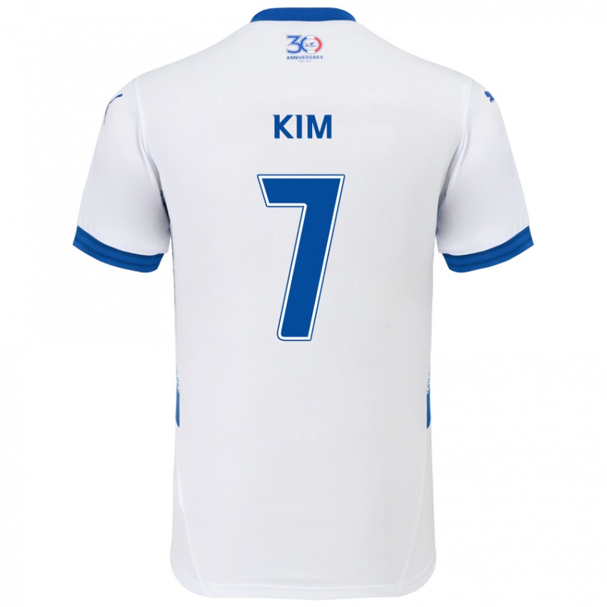 גברים Hyun Kim #7 לבן כחול מלכותי הרחק ג'רזי 2025/26 חולצה קצרה