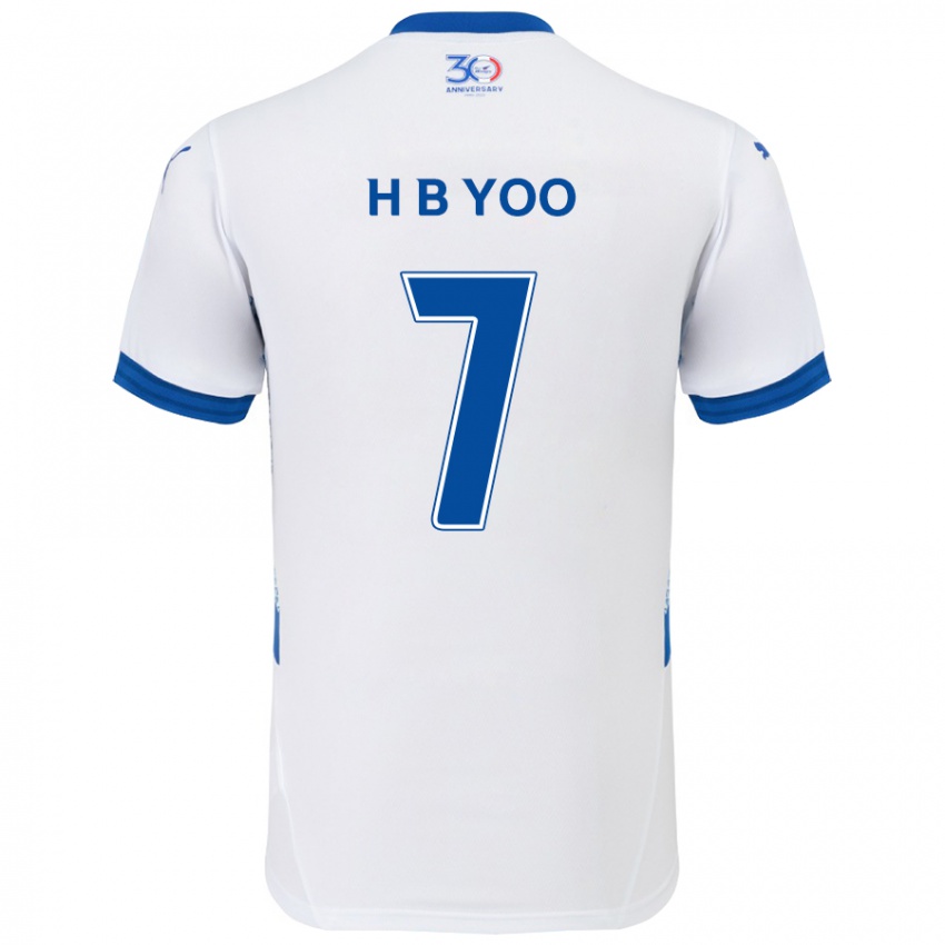 גברים Byung-Heon Yoo #7 כחול מלכותי לבן הרחק ג'רזי 2025/26 חולצה קצרה