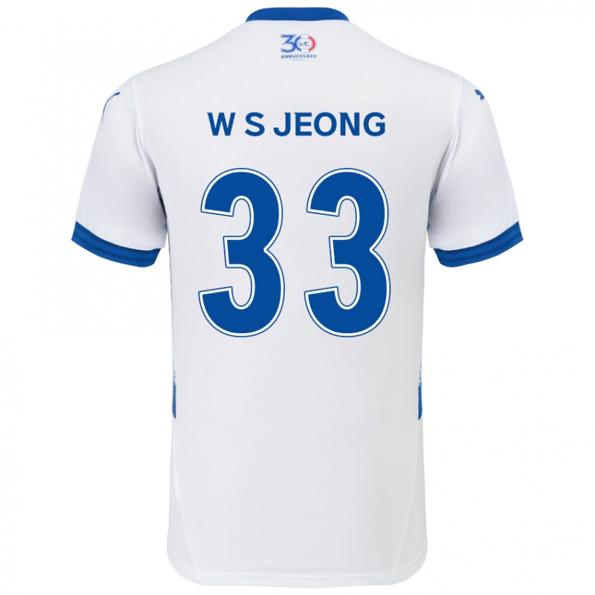 גברים Seo-Woo Jeong #33 כחול מלכותי לבן הרחק ג'רזי 2025/26 חולצה קצרה