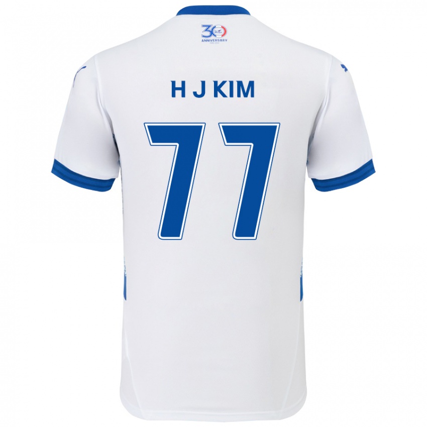 גברים Ji-Hyun Kim #77 כחול מלכותי לבן הרחק ג'רזי 2025/26 חולצה קצרה