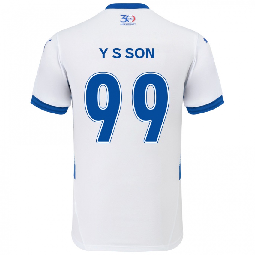 גברים סוק-יונג סון #99 כחול מלכותי לבן הרחק ג'רזי 2025/26 חולצה קצרה
