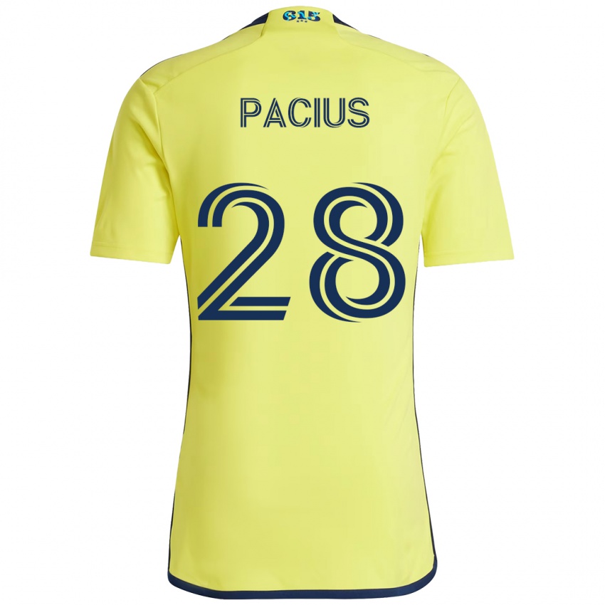נשים Woobens Pacius #28 כחול נייבי צהוב ג'רזי ביתית 2025/26 חולצה קצרה