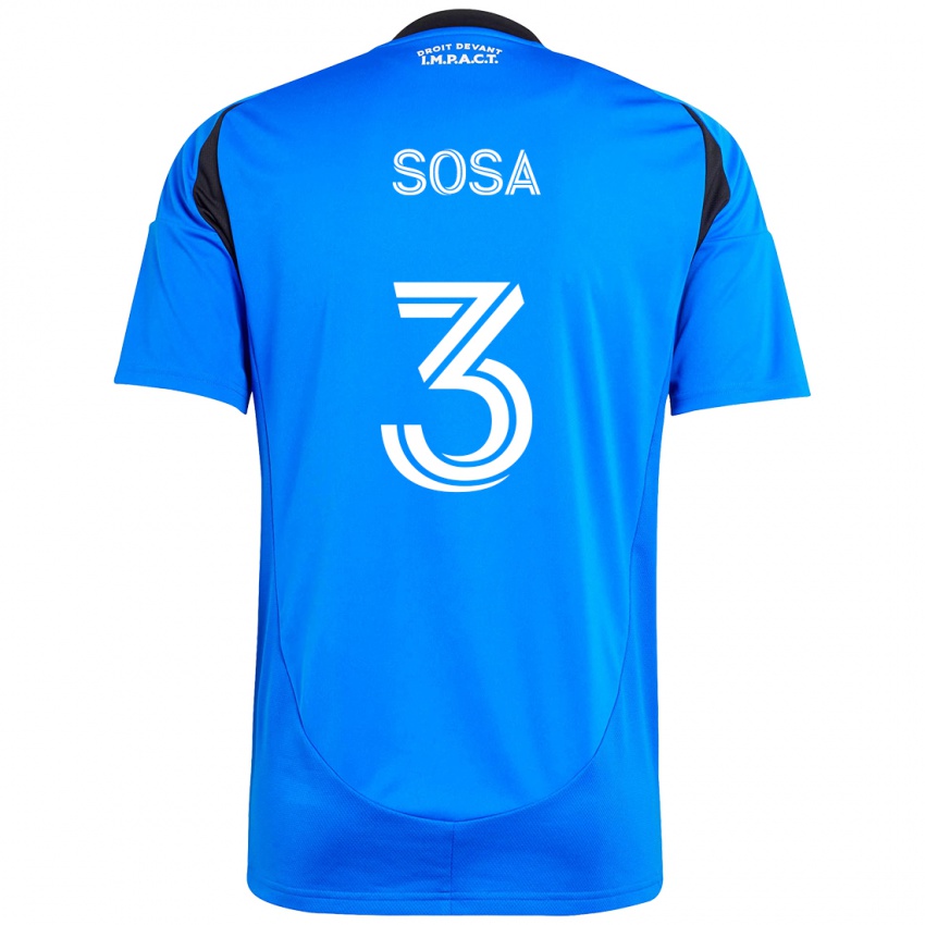 נשים Joaquín Sosa #3 כחול כהה שחור ג'רזי ביתית 2025/26 חולצה קצרה