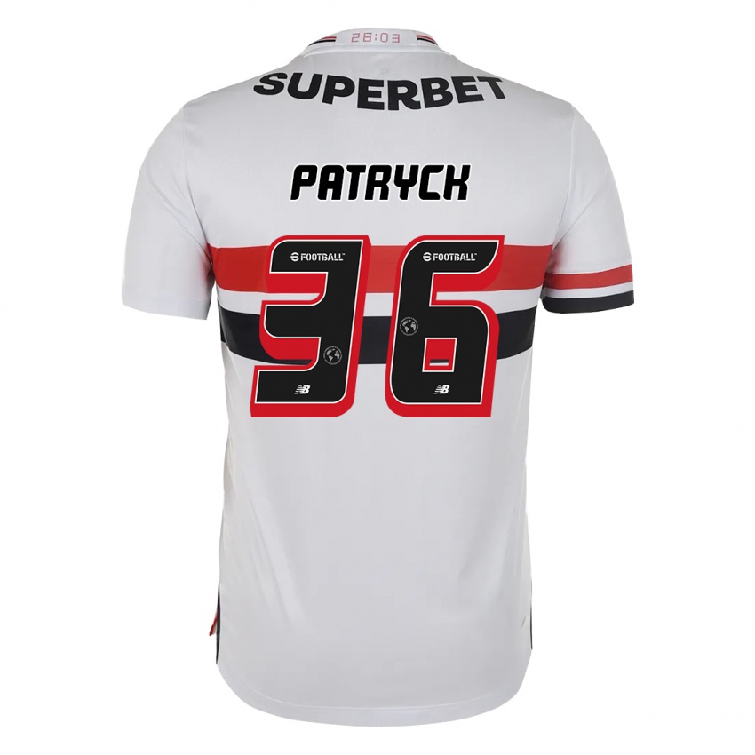 נשים Patryck Lanza Dos Reis #36 אדום שחור לבן ג'רזי ביתית 2025/26 חולצה קצרה