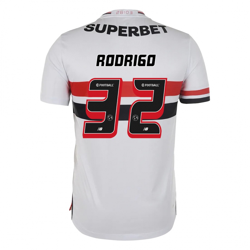 נשים Rodrigo #32 אדום שחור לבן ג'רזי ביתית 2025/26 חולצה קצרה