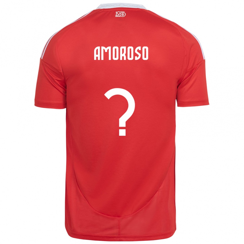 נשים Matteo Amoroso #0 אדום לבן ג'רזי ביתית 2025/26 חולצה קצרה