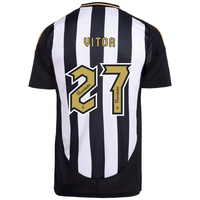 נשים Paulo Vitor #27 לבן שחור ג'רזי ביתית 2025/26 חולצה קצרה