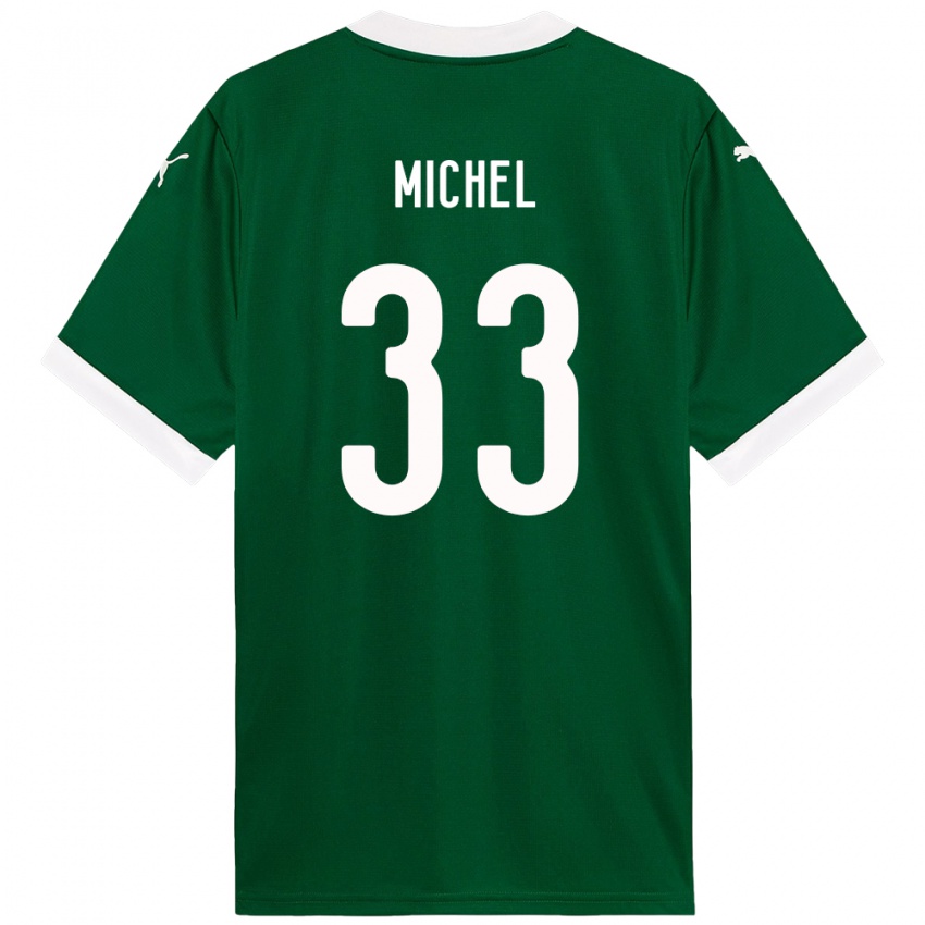 נשים Michel #33 ירוק לבן ג'רזי ביתית 2025/26 חולצה קצרה