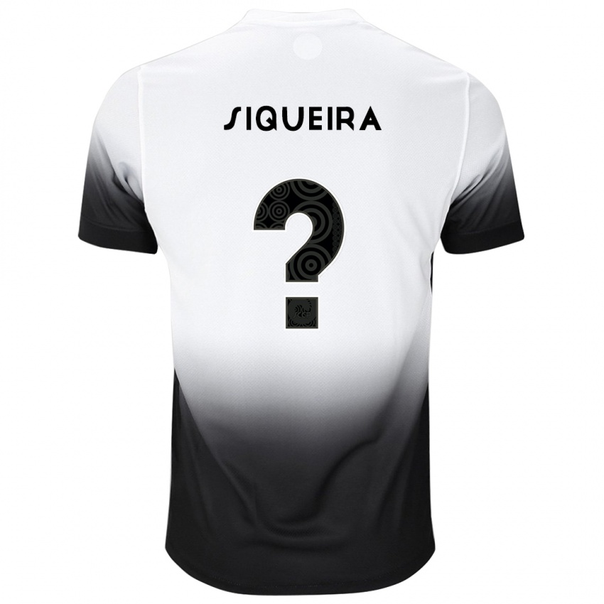 נשים Nicollas Siqueira #0 לבן שחור ג'רזי ביתית 2025/26 חולצה קצרה