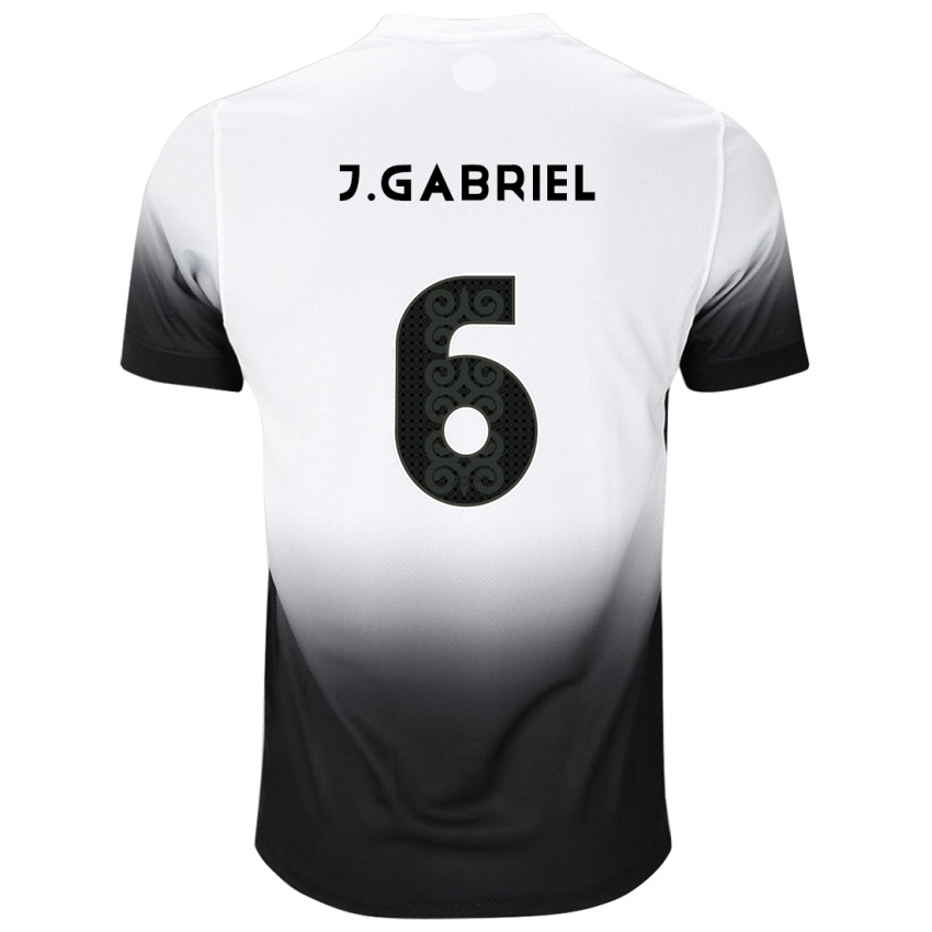 נשים João Gabriel #6 שחור לבן ג'רזי ביתית 2025/26 חולצה קצרה