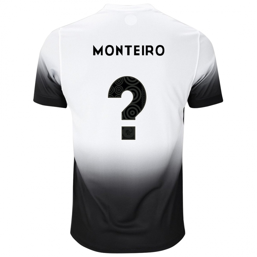 נשים Letícia Monteiro #0 שחור לבן ג'רזי ביתית 2025/26 חולצה קצרה