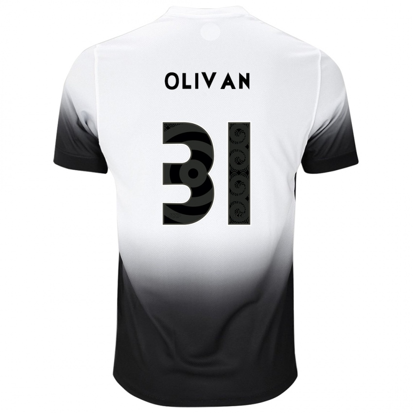נשים Manu Olivan #31 לבן שחור ג'רזי ביתית 2025/26 חולצה קצרה