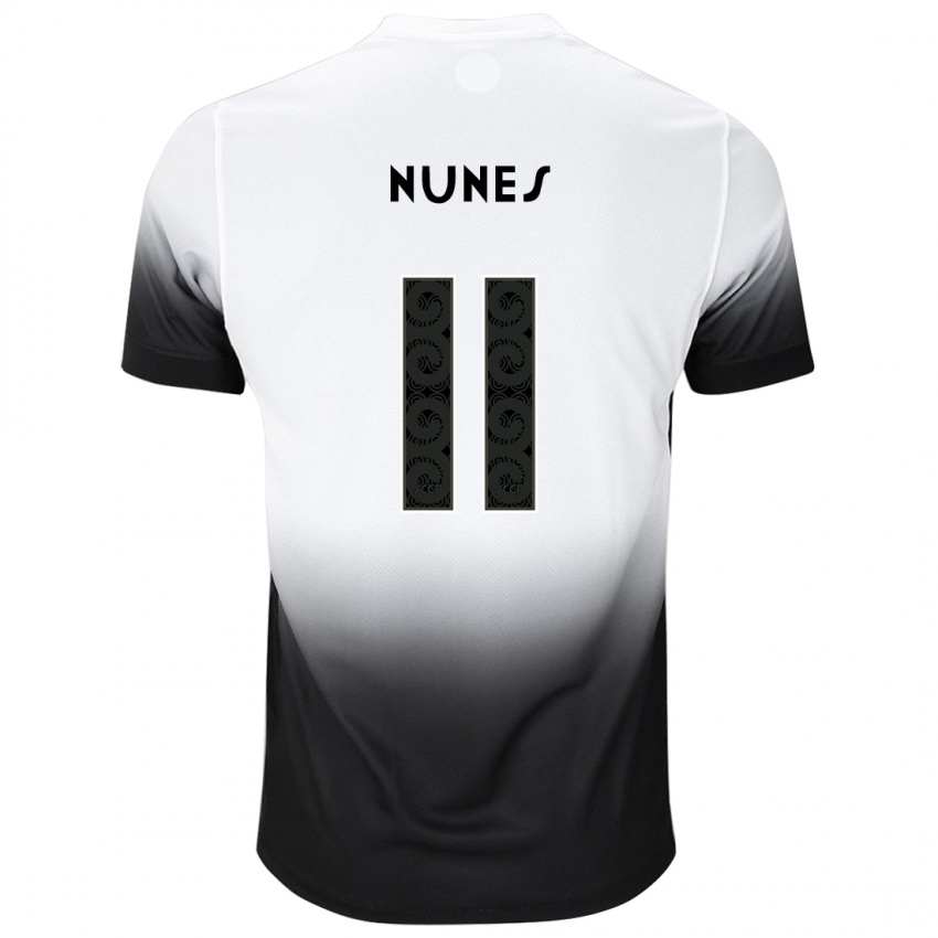 נשים גבי נונס #11 לבן שחור ג'רזי ביתית 2025/26 חולצה קצרה