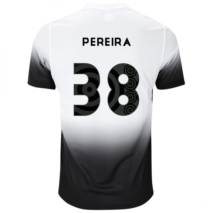 נשים גבריאל פריירה #38 לבן שחור ג'רזי ביתית 2025/26 חולצה קצרה