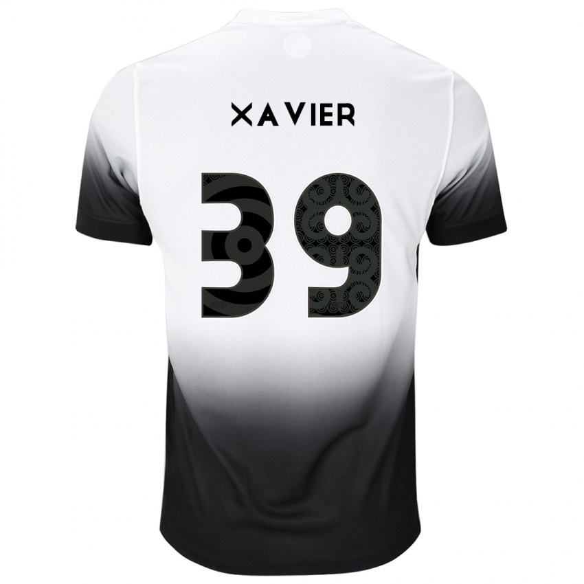 נשים Xavier #39 לבן שחור ג'רזי ביתית 2025/26 חולצה קצרה
