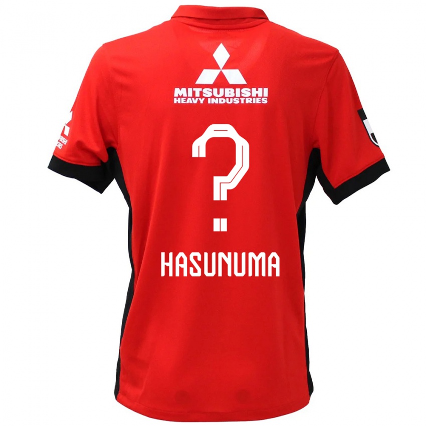 נשים Shunsuke Hasunuma #0 אדום לבן ג'רזי ביתית 2025/26 חולצה קצרה