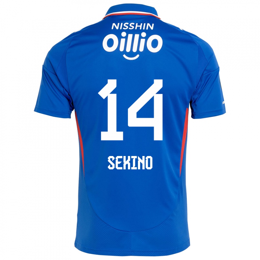 נשים Aiki Sekino #14 לבן כחול מלכותי ג'רזי ביתית 2025/26 חולצה קצרה