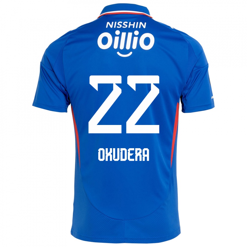 נשים Minato Okudera #22 כחול מלכותי לבן ג'רזי ביתית 2025/26 חולצה קצרה