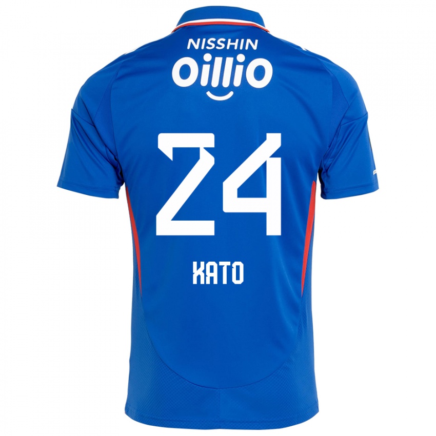 נשים Hijiri Kato #24 לבן כחול מלכותי ג'רזי ביתית 2025/26 חולצה קצרה