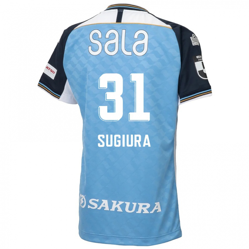 נשים Rinnosuke Sugiura #31 לבן שחור ג'רזי ביתית 2025/26 חולצה קצרה