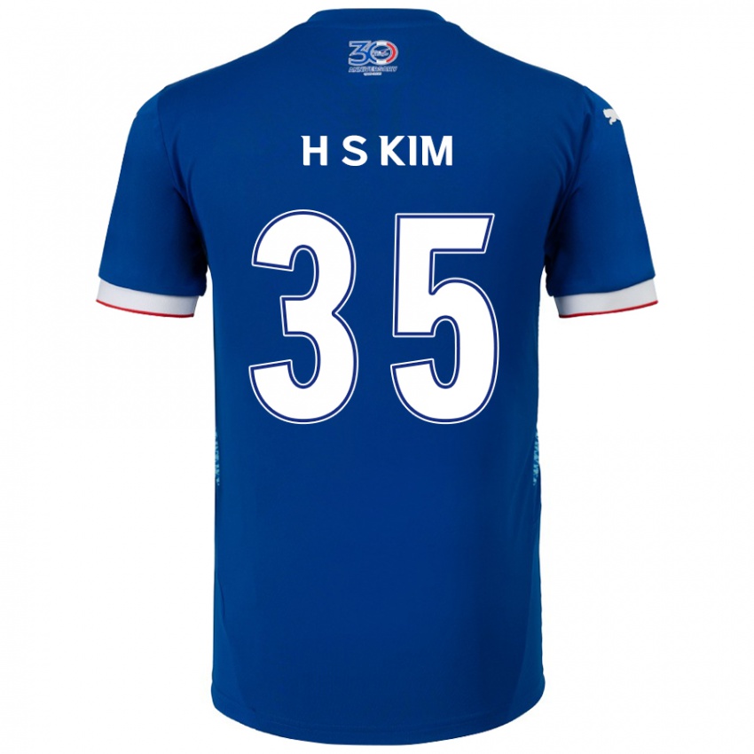 נשים Seung-Hyun Kim #35 לבן כחול מלכותי ג'רזי ביתית 2025/26 חולצה קצרה