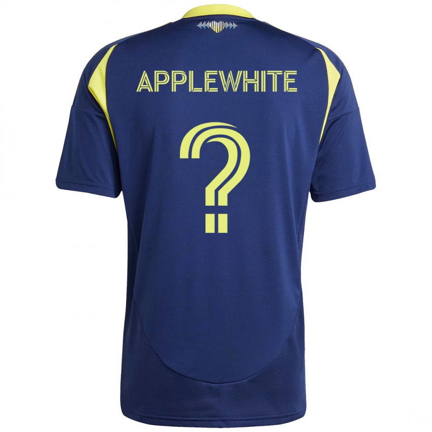 נשים Christopher Applewhite #0 צהוב כחול נייבי הרחק ג'רזי 2025/26 חולצה קצרה