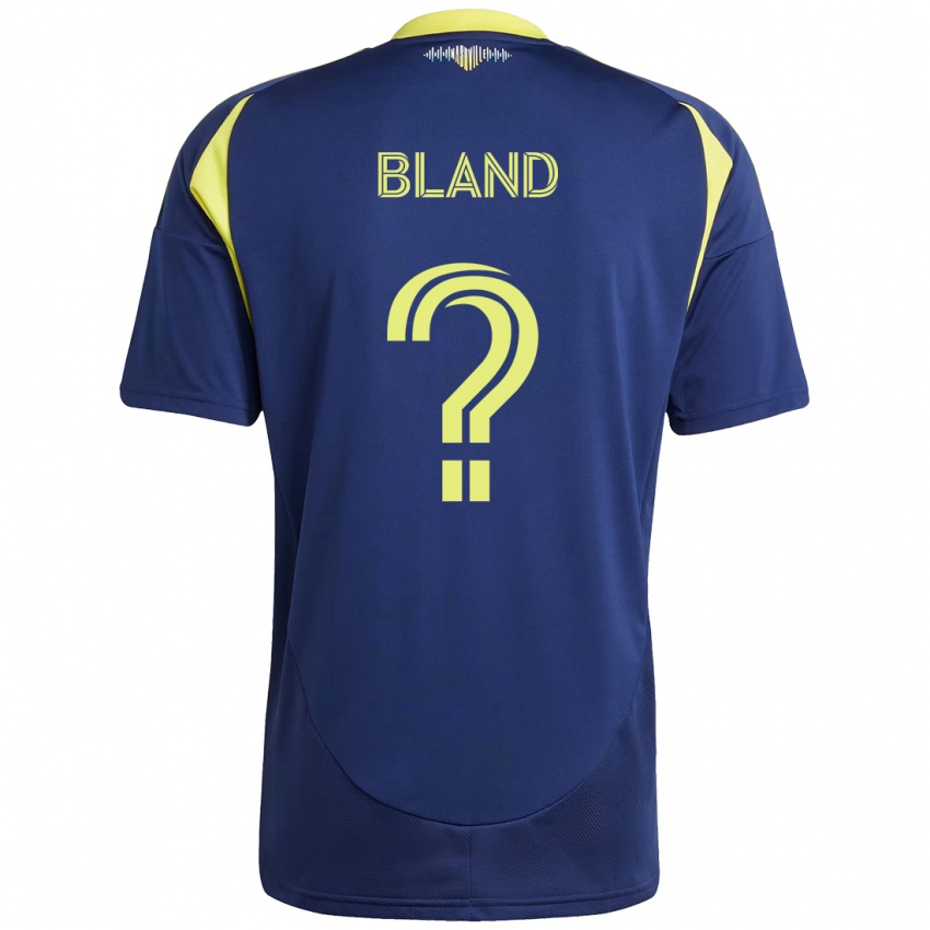 נשים Owen Bland #0 צהוב כחול נייבי הרחק ג'רזי 2025/26 חולצה קצרה
