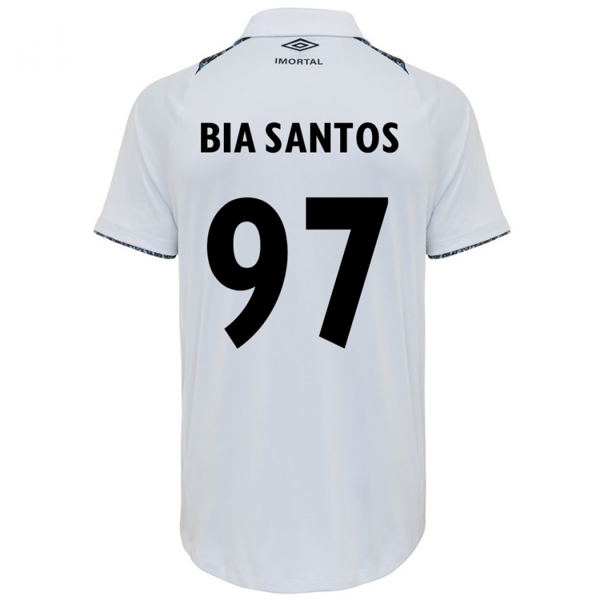 נשים Bia Santos #97 כחול שחור לבן הרחק ג'רזי 2025/26 חולצה קצרה