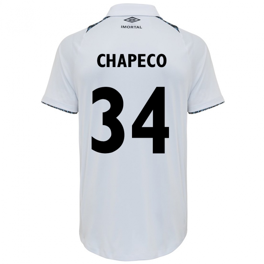 נשים Gabriel Chapeco #34 לבן כחול הרחק ג'רזי 2025/26 חולצה קצרה