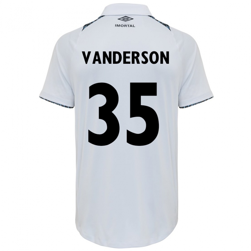 נשים Vanderson #35 לבן כחול הרחק ג'רזי 2025/26 חולצה קצרה