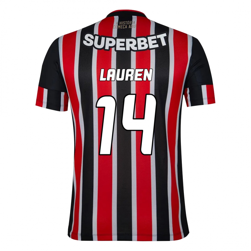 נשים Lauren #14 שחור אדום הרחק ג'רזי 2025/26 חולצה קצרה