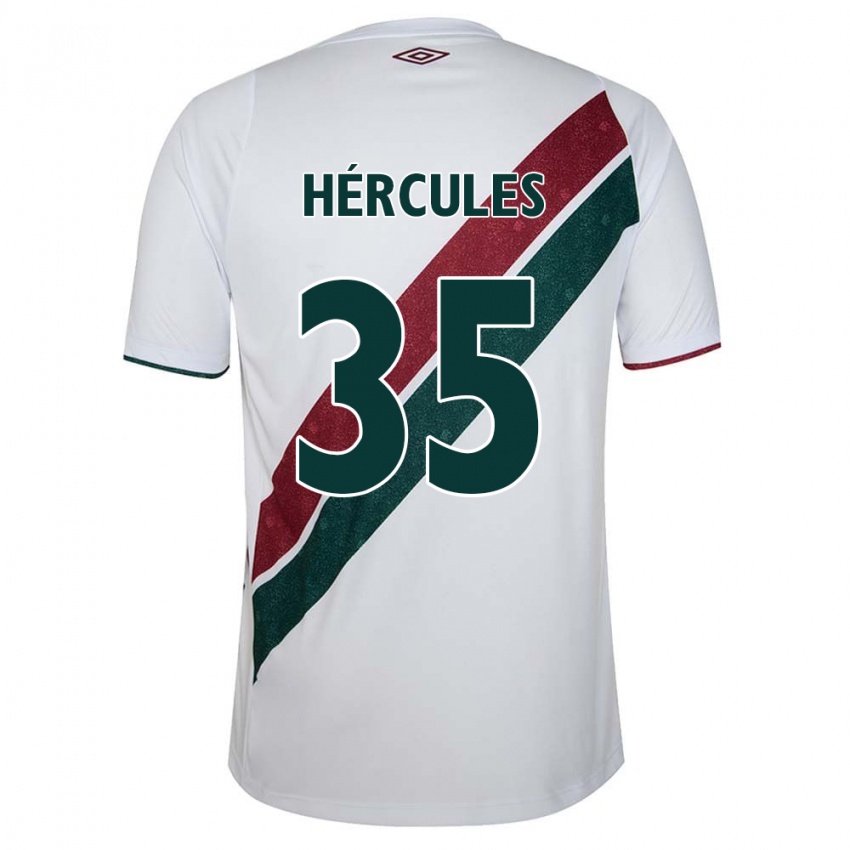 נשים Hércules #35 לבן ירוק חום-ערמוני הרחק ג'רזי 2025/26 חולצה קצרה