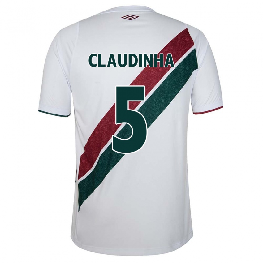 נשים Claudinha #5 לבן ירוק חום-ערמוני הרחק ג'רזי 2025/26 חולצה קצרה