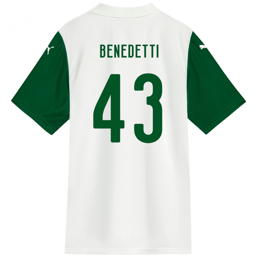 נשים Luis Benedetti #43 ירוק לבן הרחק ג'רזי 2025/26 חולצה קצרה