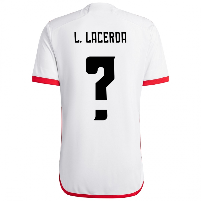 נשים Iago Lacerda #0 לבן אדום הרחק ג'רזי 2025/26 חולצה קצרה