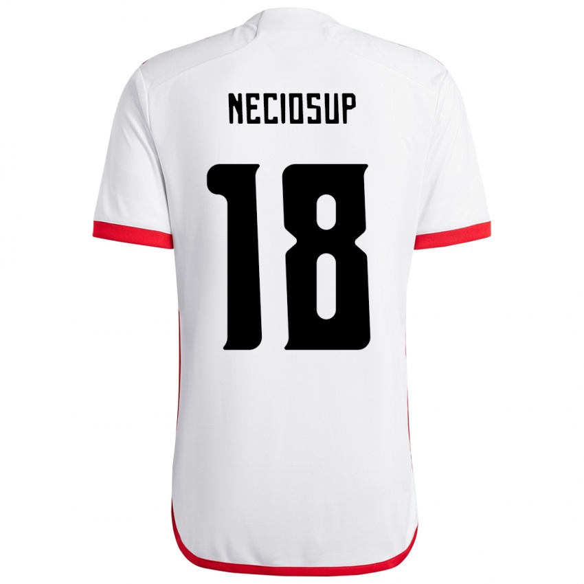 נשים Adriano Neciosup #18 לבן אדום הרחק ג'רזי 2025/26 חולצה קצרה