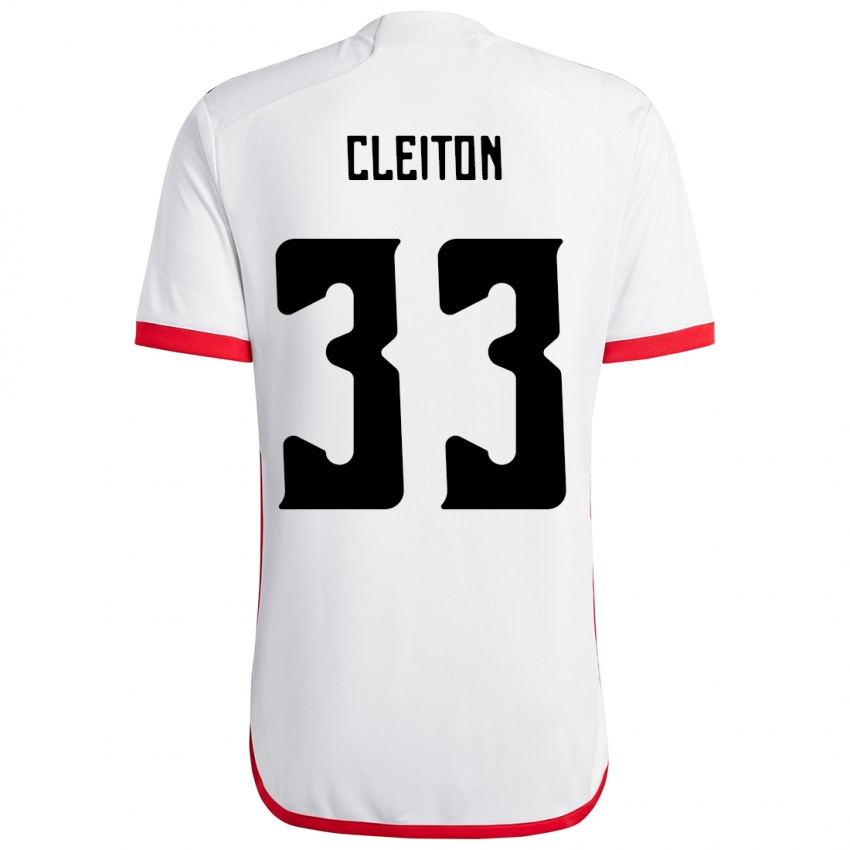 נשים Cleiton #33 אדום שחור הרחק ג'רזי 2025/26 חולצה קצרה