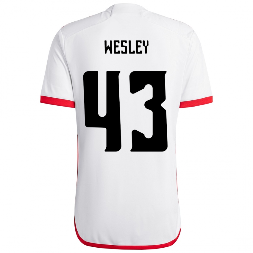 נשים Wesley #43 אדום שחור הרחק ג'רזי 2025/26 חולצה קצרה