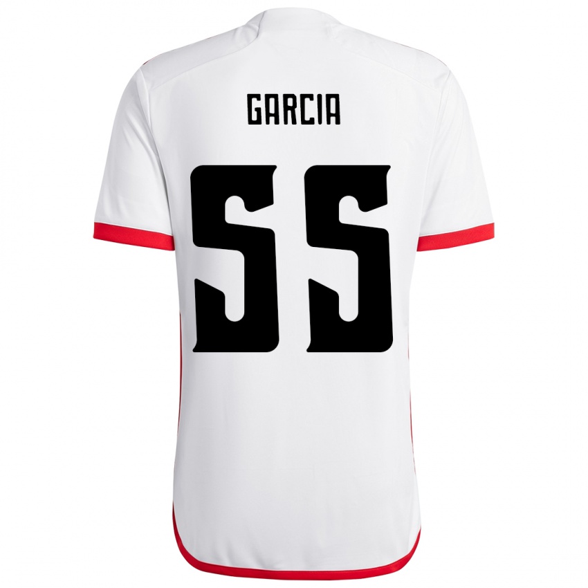 נשים Caio Garcia #55 לבן אדום הרחק ג'רזי 2025/26 חולצה קצרה